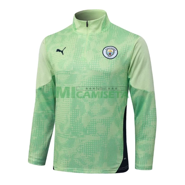 Sudadera De Entrenamiento Manchester City 2025/2026 Verde Claro con Estampado