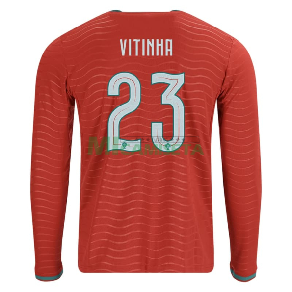 Camiseta Vitinha 23 Portugal Primera Equipación 2026 ML Rojo