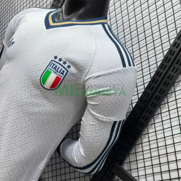 Camiseta Italia Segunda Equipación Mundial 2026 ML Blanco (EDICIÓN JUGADOR)