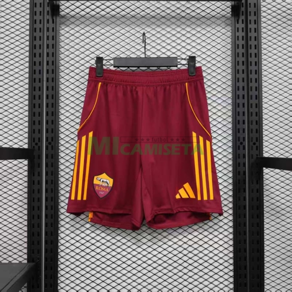 Pantalón Corto AS Roma Primera Equipación 2025/2026 Rojo (EDICIÓN JUGADOR)