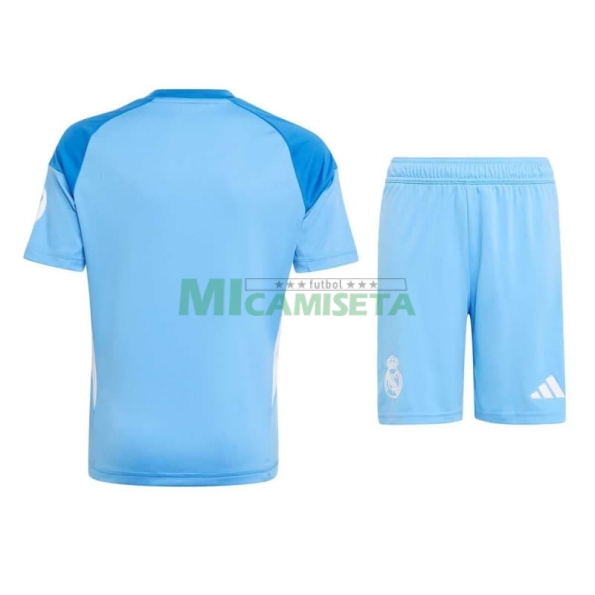 Camiseta de Portero Real Madrid 2025/2026 Azul Niño Kit