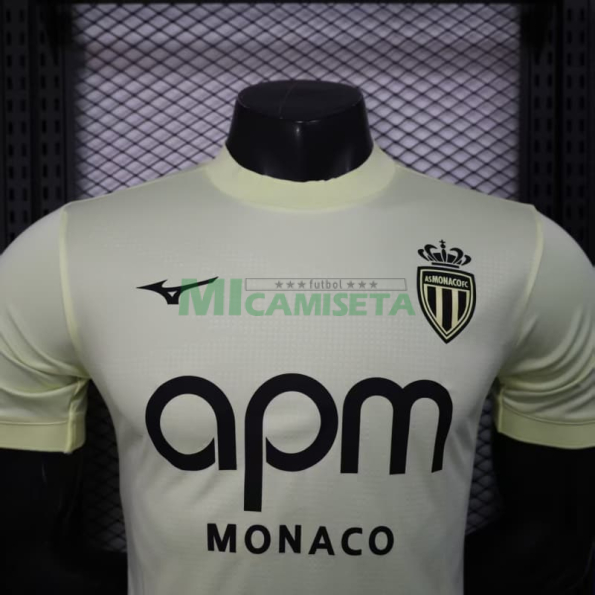Camiseta Monaco Tercera Equipación 2025/2026 Amarillo Claro (EDICIÓN JUGADOR)