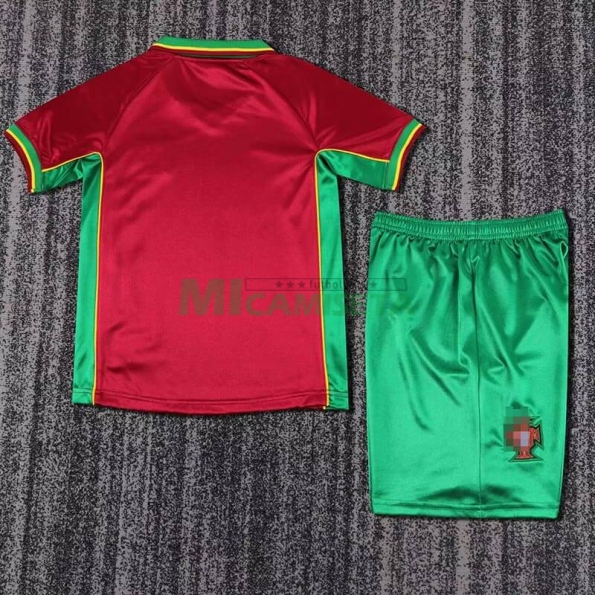 Camiseta Portugal Primera Equipación Retro 1998 Niño Kit