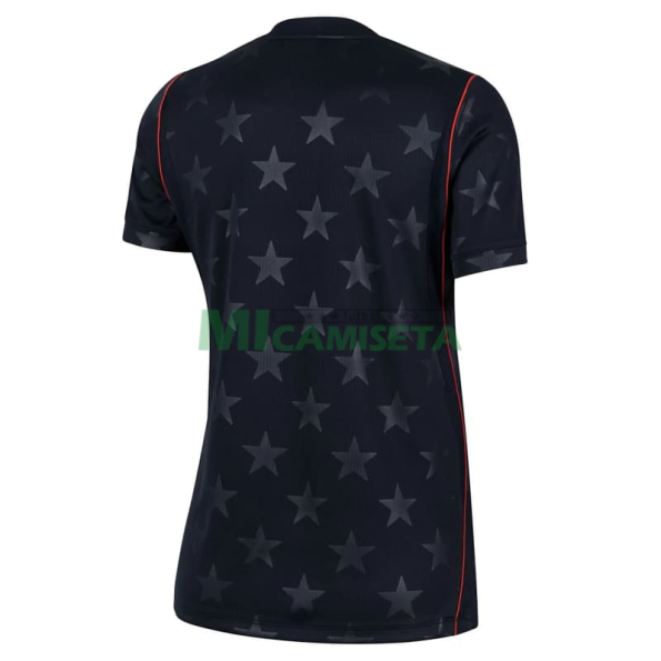 Camiseta EE.UU Segunda Equipación Mundial 2026 Negro Obsidiana Mujer