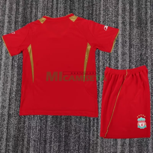Camiseta Liverpool Primera Equipación Retro 2005/06 Rojo Niño Kit