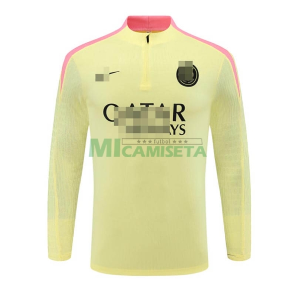 Sudadera de Entrenamiento PSG 2024/2025 Amarillo Claro/Rosa