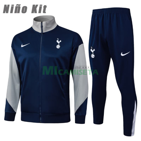 Chandal Tottenham Hotspur 2025/2026 Niño Azul Marino/Gris