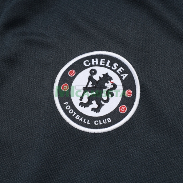 Chandal Chelsea 2025/2026 Gris Oscuro/Blanco