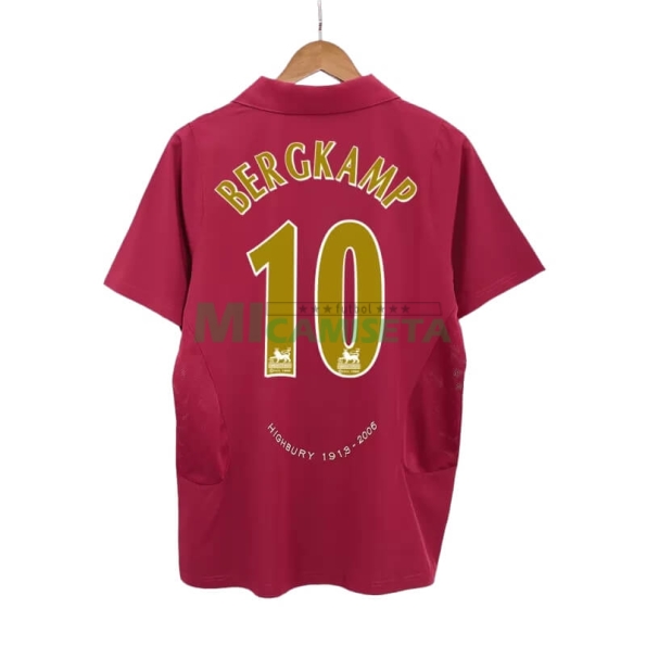Camiseta BERGKAMP 10 Arsenal Primera Equipación Retro 2005/06