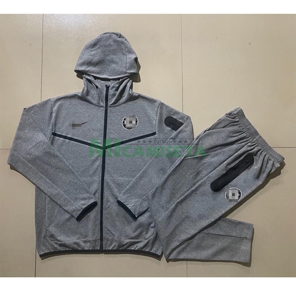 Chandal Chelsea FC 2024/2025 Con Capucha Gris Oscuro