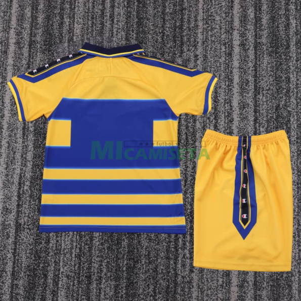 Camiseta Parma Calcio Primera Equipación Retro 1999/00 Amarillo/Azul Niño Kit