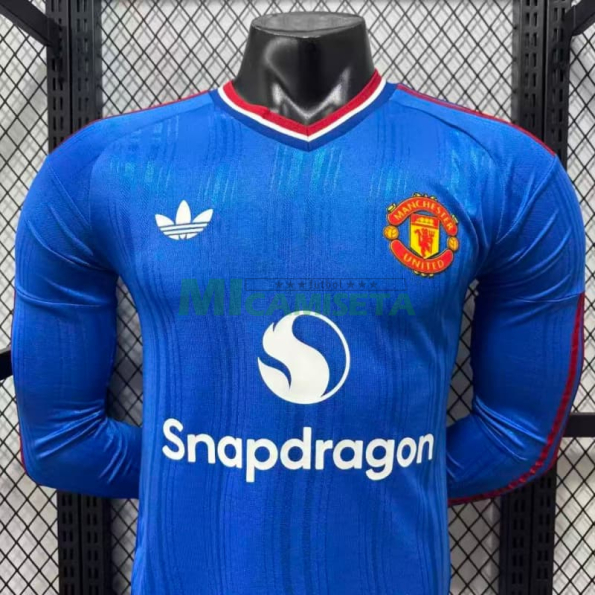 Camiseta Manchester United Segunda Equipación 2026/2027 ML Azul (EDICIÓN JUGADOR)