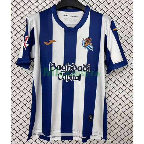 Camiseta Real Sociedad Primera Equipación 2026/2027 Azul/Blanco con Parche La Liga