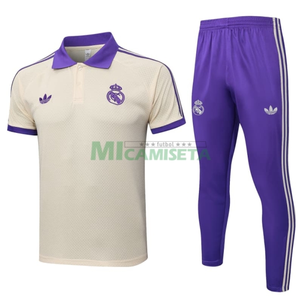 Polo Real Madrid 2025/2026 Beige/Morado
