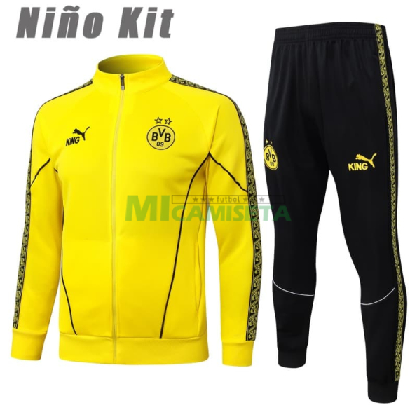 Chandal Borussia Dortmund 2025/2026 Niño Amarillo con Estampado en Manga