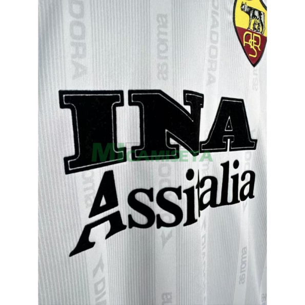 Camiseta AS Roma Segunda Equipación Retro 1999/00 Blanco