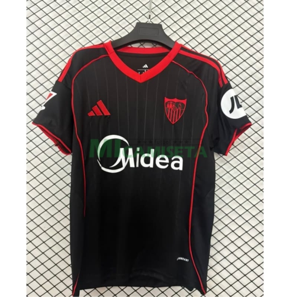 Camiseta Sevilla FC Tercera Equipación 2025/2026 Negro con Parche La Liga
