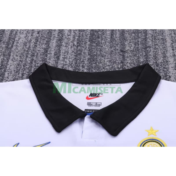 Camiseta Inter de Milan Segunda Equipación Retro 1998/99 Blanco Niño Kit