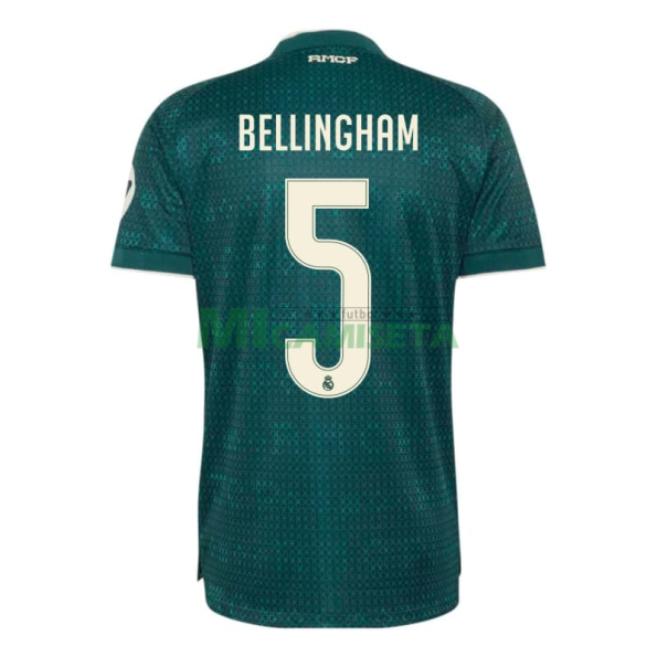 Camiseta BELLINGHAM 5 Real Madrid  Segunda Equipación 2026/2027 Verde Oscuro con Parche HP
