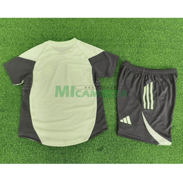 Camiseta de Entrenamiento Real Madrid 2025/2026 Verde/Gris Niño Kit (EDICIÓN JUGADOR)