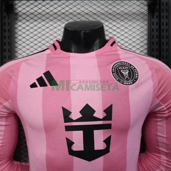 Camiseta Inter Miami Primera Equipación 2025/2026 ML Rosa (EDICIÓN JUGADOR)