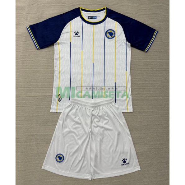Camiseta Bosnia y Herzegovina Segunda Equipación Mundial 2026 Blanco Niño Kit