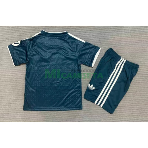 Camiseta Real Madrid Segunda Equipación 2026/2027 Verde Oscuro Niño Kit con Parche HP