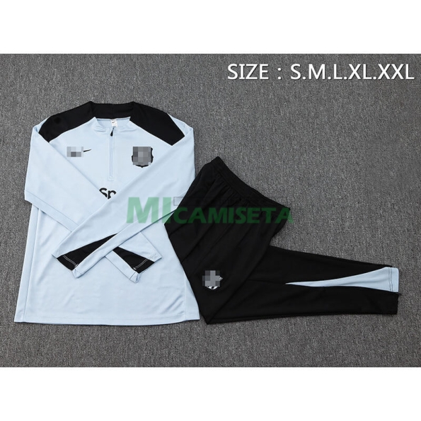 Sudadera De Entrenamiento Barcelona 2024/2025 Kit Azul Claro/Negro