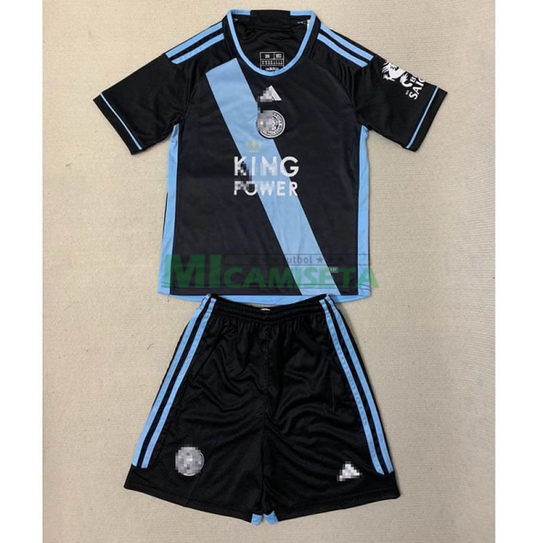 Camiseta Leicester City Segunda Equipación 2023/2024 Niño Kit