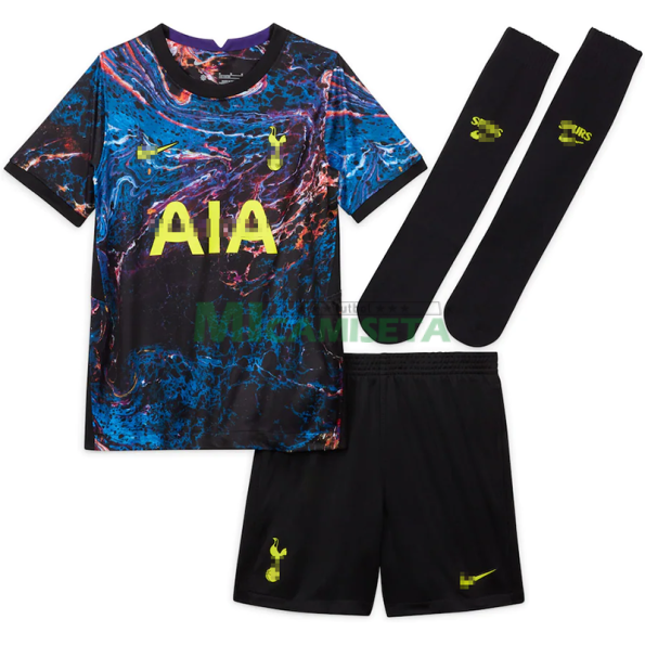 Camiseta Tottenham Hotspur Segunda Equipación 2021/2022 Niño Kit