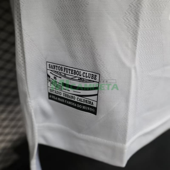 Camiseta Santos FC Primera Equipación 2025/2026 Blanco con Publicitario (EDICIÓN JUGADOR)