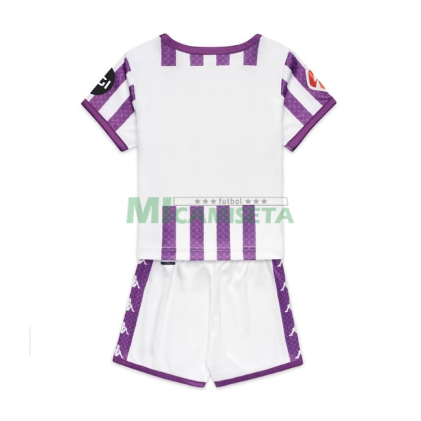 Camiseta Real Valladolid  Primera Equipación 2025/2026 Morado/Blanco Niño Kit con Parche La Liga