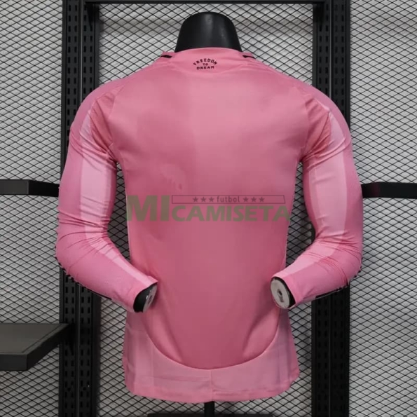 Camiseta Inter Miami Primera Equipación 2025/2026 ML Rosa (EDICIÓN JUGADOR)