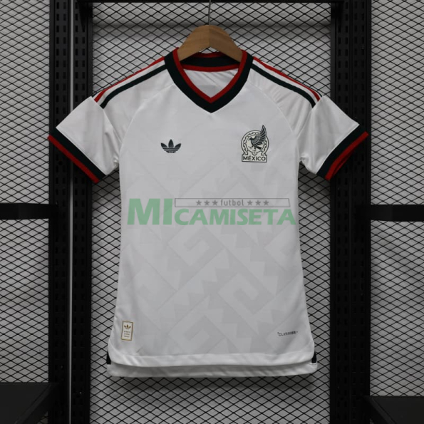 Camiseta México Segunda Equipación Mundial 2026 Blanco Mujer (EDICIÓN JUGADOR)