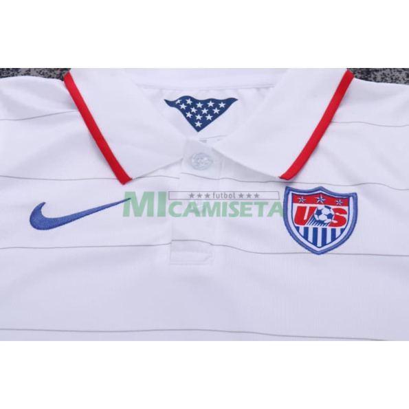 Camiseta EE.UU. Primera Equipación Retro 2014 Blanco Niño Kit