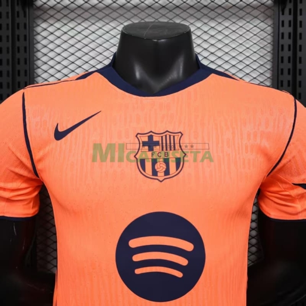 Camiseta Barcelona Tercera Equipación 2025/2026 Naranja (EDICIÓN JUGADOR)