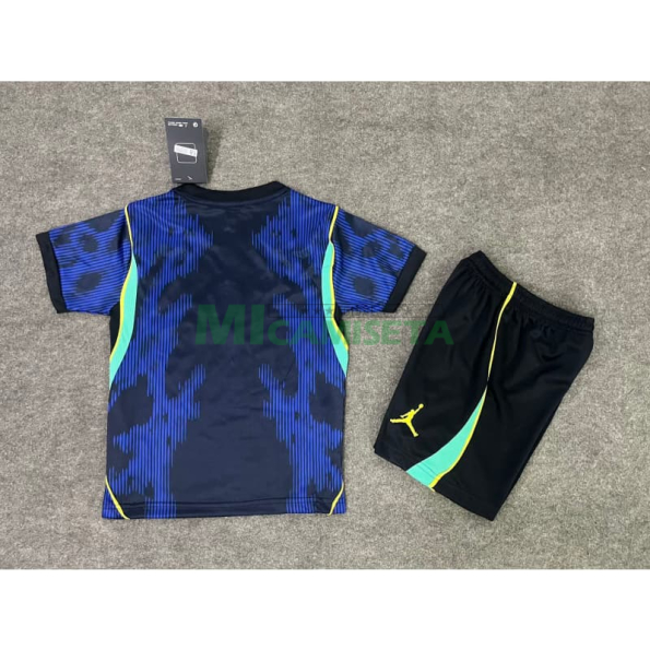 Camiseta Brasil Segunda Equipación Mundial 2026 Azul Niño Kit