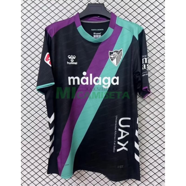 Camiseta Málaga CF Segunda Equipación 2025/2026 Negro con Parche La Liga