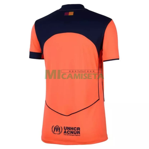Camiseta Barcelona Tercera Equipación 2025/2026 Naranja Mujer