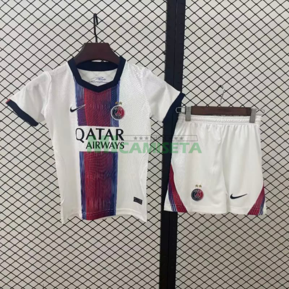 Camiseta PSG Segunda Equipación 2026/2027 Blanco Niño Kit