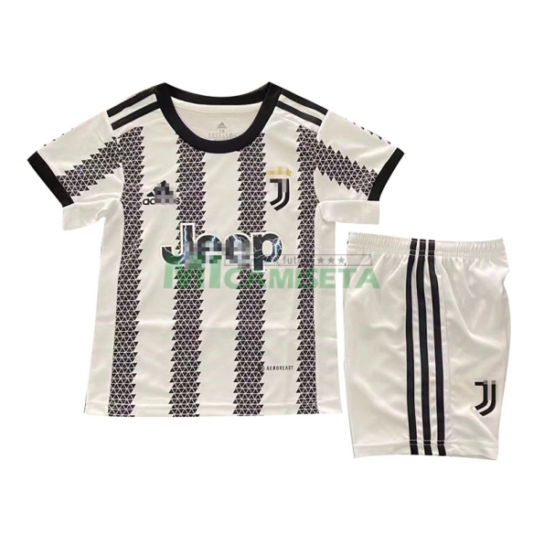 Camiseta Juventus 2022/2023 Blanco/Negro Niño Kit