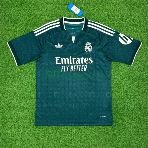 Camiseta Real Madrid Segunda Equipación 2026/2027 Verde Oscuro con Parche HP