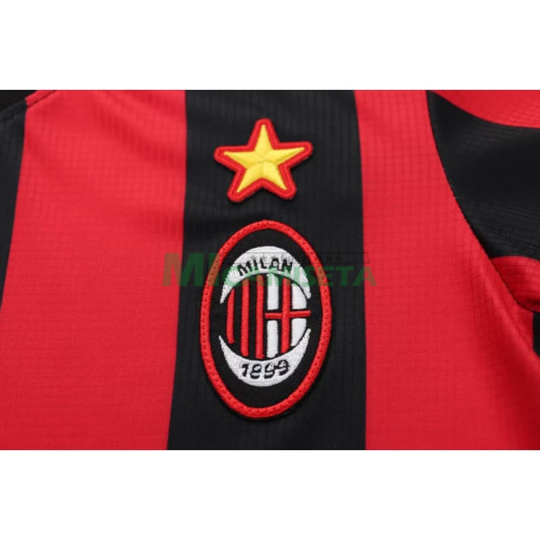 Camiseta AC Milan Primera Equipación Retro 1997/98 Rojo/Negro Niño Kit