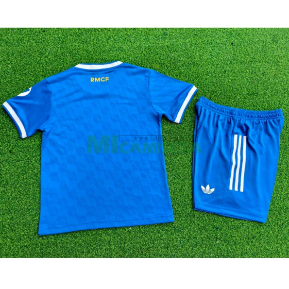 Camiseta Real Madrid Tercera Equipación 2025/2026 Azul Niño Kit (EDICIÓN JUGADOR)