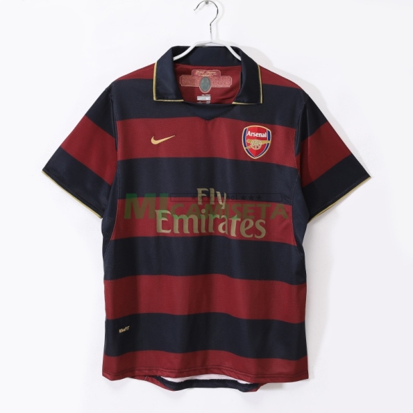 Camiseta Arsenal Tercera Equipación Retro 2007/08 Rojo Oscuro/Negro