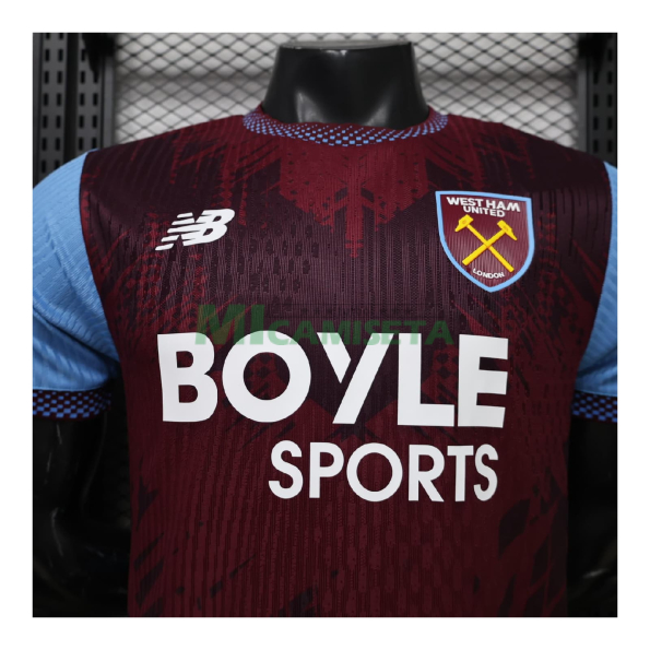 Camiseta West Ham United Primera Equipación 2026/2027 Rojo Oscuro (EDICIÓN JUGADOR)