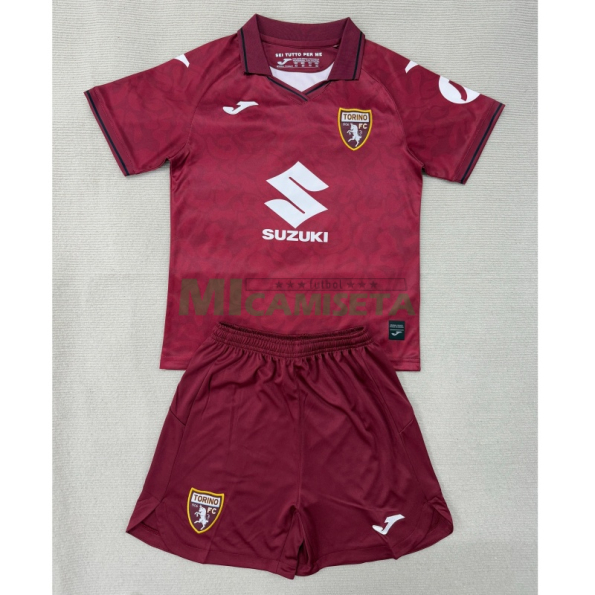 Camiseta Torino Primera Equipación 2025/2026 Claret Niño Kit