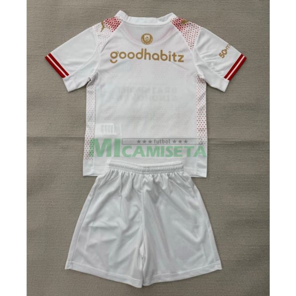 Camiseta PSV Eindhoven Cuarta Equipación 2025/2026 Blanco/Rojo Niño Kit