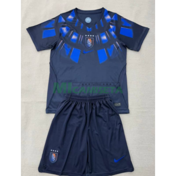 Camiseta Uruguay Segunda Equipación Mundial 2026 Azul Oscuro Niño Kit