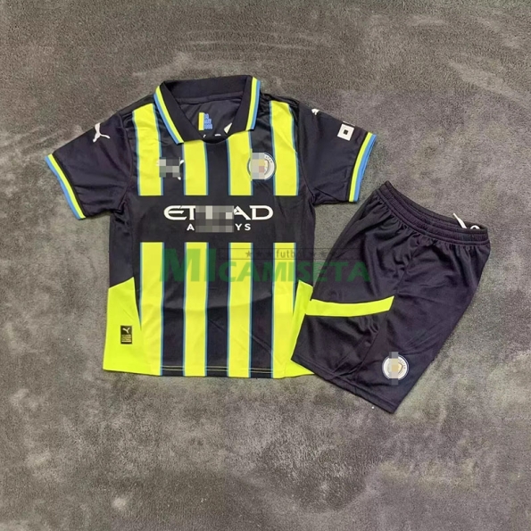 Camiseta Manchester City Segunda Equipación 2024/2025 Niño Kit